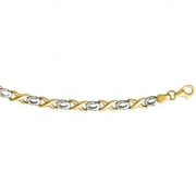 COUTURE JEWELERS 14k Gold Two-Tone Polished Bracelet