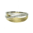 thumbnail image 1 of 14k Gold Two-Toned Brushed Diamond Ring, 1 of 2