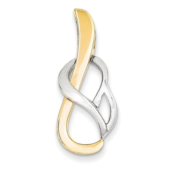 14k Gold Two-tone Fancy Omega Slide