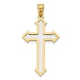 thumbnail image 1 of 14k Gold Two-tone Passion Cross Charm Pendant, 1 of 2