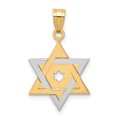 thumbnail image 1 of 14k Gold Two-tone Star Of David Pendant Charm, 1 of 4
