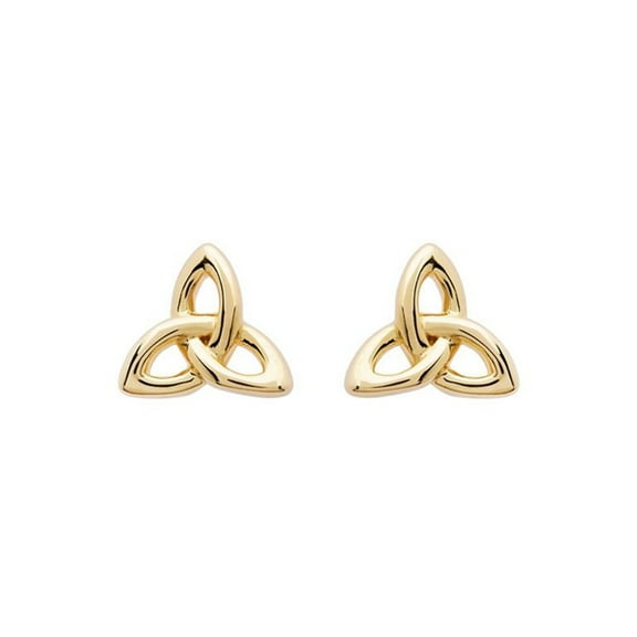 14k Gold Vermeil Trinity Knot Stud Earrings