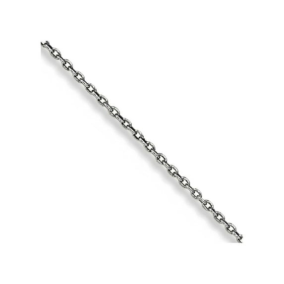 14k Gold Wg .75mm Cable Pendant Chain 13 Inch Chain Necklace - .6 Grams
