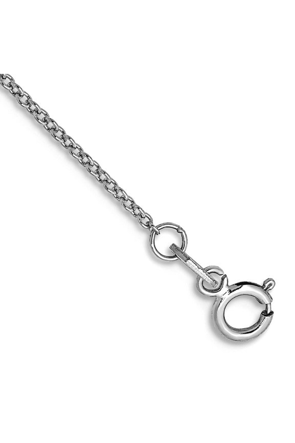 14k Gold Wg .9mm Cable With Spring-Ring Clasp Chain Anklet 10 Inch Anklet for Women and Men