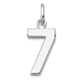 thumbnail image 1 of 14k Gold Wg Casted Small Polished Sport game Number 7 Charm 14.58x7.9mm Wide Pendant Necklace for Women, 1 of 2