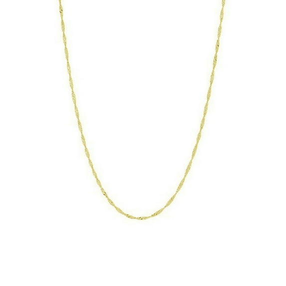 14k Gold Yellow Singapore Chain Necklace 1.5 mm 24 inches