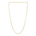 thumbnail image 1 of 14k Gold Yellow and White Finish 2.6mm Sparkle-Cut Comfort Pave Curb Chain Necklace With Lobster Cla Chain Necklace for, 1 of 2