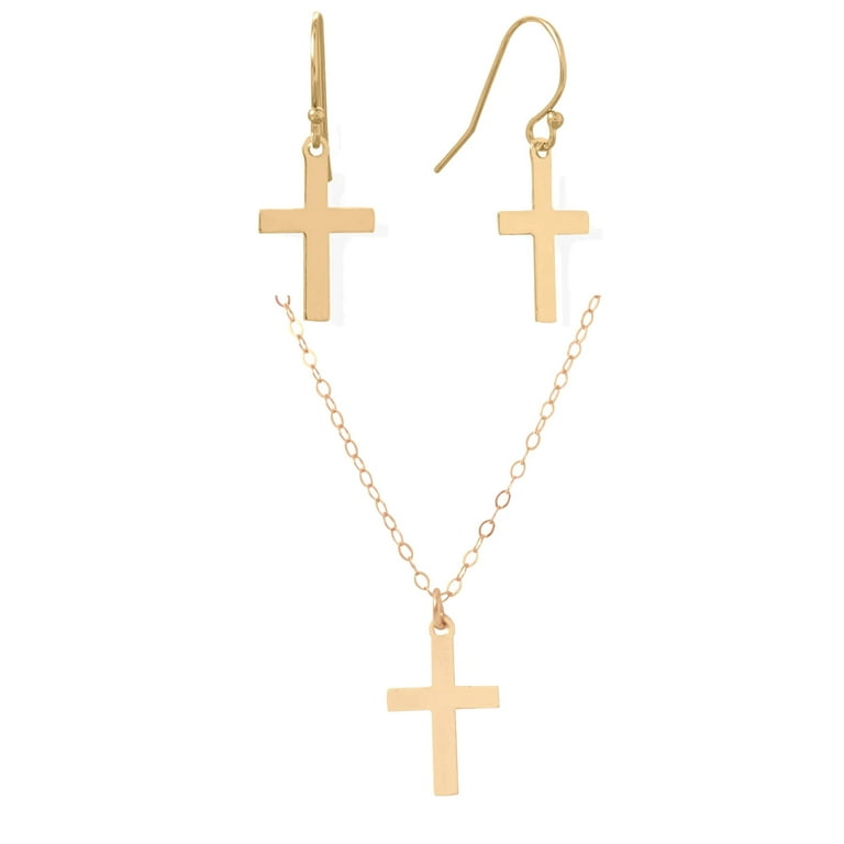 Small Cross Earrings 14k Gold-filled Small Cross Earrings 14k Gold-filled