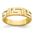 thumbnail image 1 of 14k Greek Key Band w/ Tapered Shank Ring R889, 1 of 2