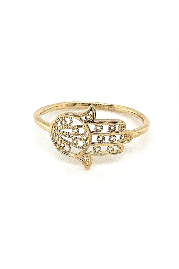 14k Hamsa Hand Ring