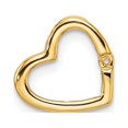 thumbnail image 1 of Finest Gold 14K Holds 1-1.7 mm Stone Heart Chain Slide Mounting, 1 of 4