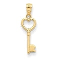 thumbnail image 1 of 14k Heart Key Polished Pendant, 1 of 3