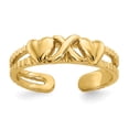 thumbnail image 1 of 14k Hearts & X Toe Ring, 1 of 1