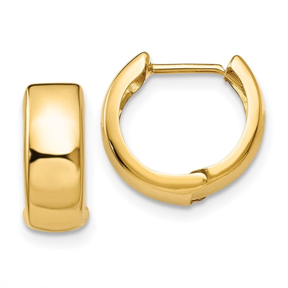14k Hinged Hoop Earrings 14k Yellow Gold Earrings