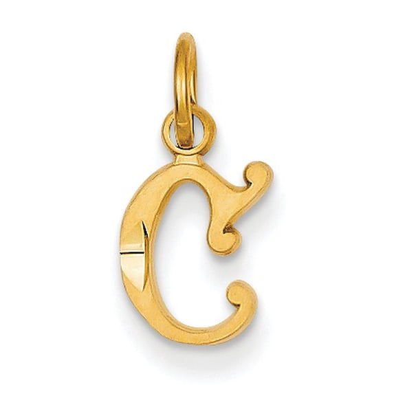 14k Initial C Charm