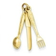 thumbnail image 1 of 14k Knife, Fork & Spoon Charm, 1 of 1