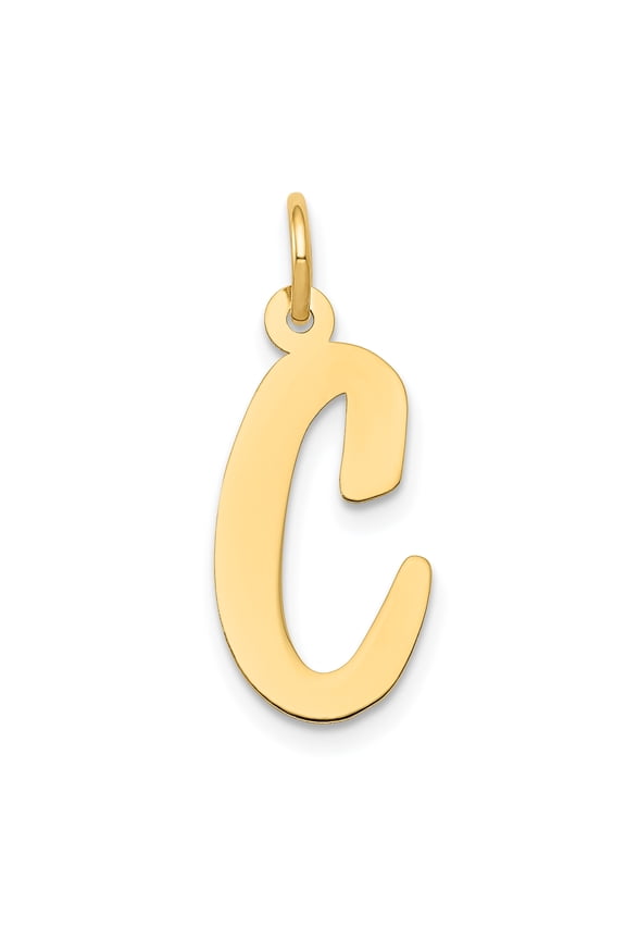 14k Large Script Initial C Charm