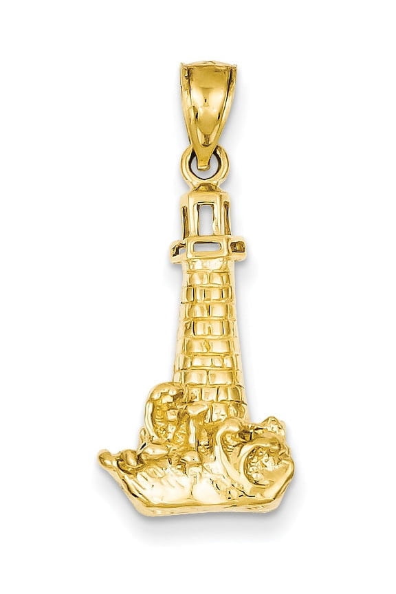 14k Lighthouse Pendant