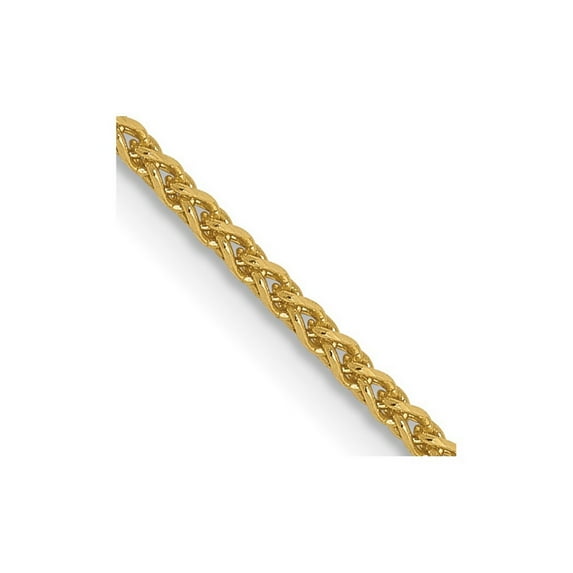 14k Lobster Claw Closure Gold 1.2mm Sparkle Cut Spiga Chain Necklace 18 Inch Jewelry for Women