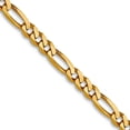 thumbnail image 1 of 14k Solid Yellow Gold Lobster Claw Closure 2.25mm Flat Figaro Chain Necklace 24 Inch Chain Necklace for Women and Men, 1 of 2