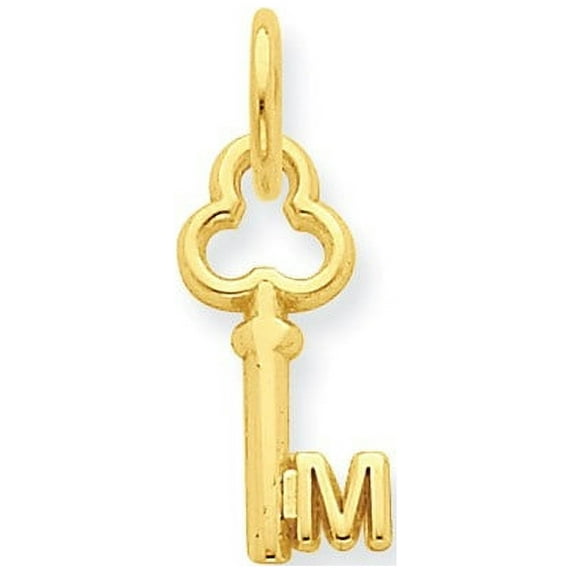14k M Key Charm
