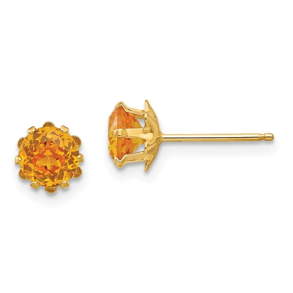 14k Madi K 5mm Synthetic (Nov) Earrings