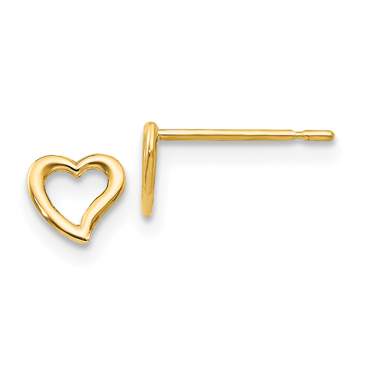 GOLD TIME 14k Madi K Children's Heart Post Earrings