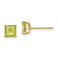 thumbnail image 1 of 14k Madi K Peridot 5mm Square Post Earrings, 1 of 3