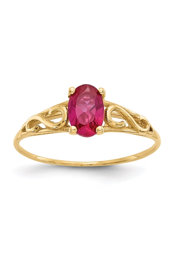14k Madi K Synthetic Ruby Ring