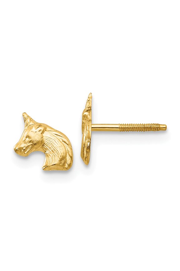 14k Madi K Unicorn Post Earrings in 14k Yellow Gold