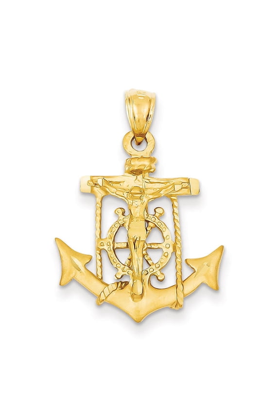 14k Mariners Cross Pendant