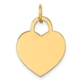 thumbnail image 1 of 14k Yellow Gold Medium Engravable Heart Charm Pendant, 1 of 3