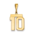 thumbnail image 1 of 14k Yellow Gold Medium Polished Number 10 Charm Pendant, 1 of 1