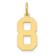 thumbnail image 1 of 14k Medium Polished Number 8 Charm, 1 of 3