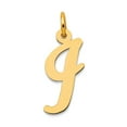 thumbnail image 1 of 14k Yellow Gold Solid Polished Laser-cut Medium Script Letter Name Personalized Monogram Initial I Charm Pendant Necklac, 1 of 2