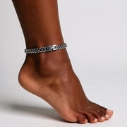 9 Miami Cuban Link Anklet - 14K Gold Overlay, 6mm Width