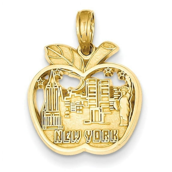 14k New York City Skyline in Apple Pendant
