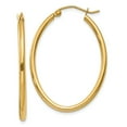 thumbnail image 1 of 14k Oval Polished Hoop Earring in 14k Yellow Gold, 1 of 3