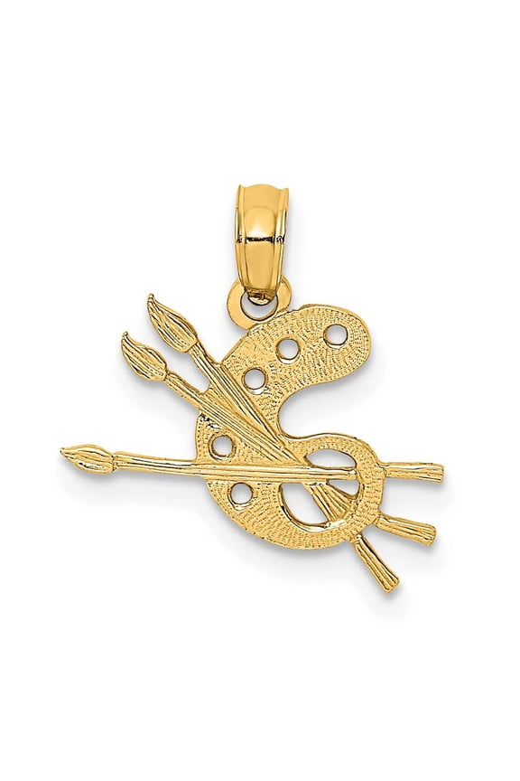 14k Artists Paint Palette Charm K3489