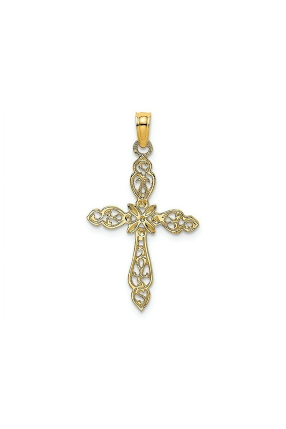 14k Passion Cross Pendant
