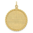thumbnail image 1 of 14k Patterned with Rope Edge .013 Gauge Engravable Round 31x26mm Disc with Satin Back XM278/13, 1 of 3