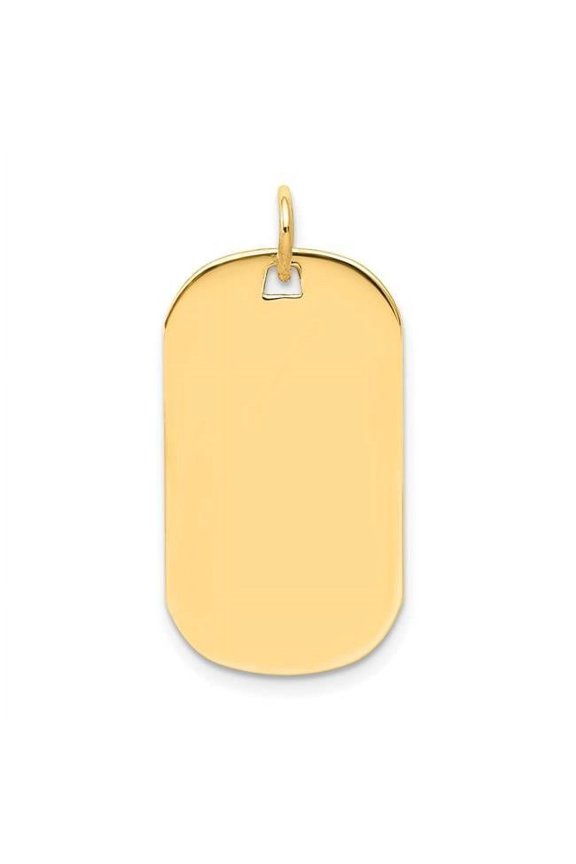 14k Plain .009 Gauge Engraveable 25x14mm Dog Tag Disc Charm XM552/09