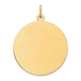 thumbnail image 1 of FJC Finejewelers 14k Yellow Gold Plain .011 Gauge Circular Engravable Disc Charm 23 x 29mm, 1 of 2