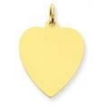 thumbnail image 1 of 14k Plain .011 Gauge Engravable Heart Disc Charm, 1 of 1