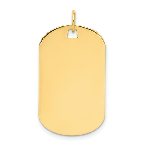 14k Plain .013 Gauge Engraveable Dog Tag Disc Charm