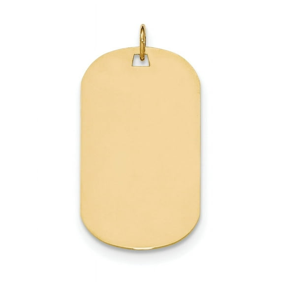 14k Plain .027 Gauge Engraveable Dog Tag Disc Charm