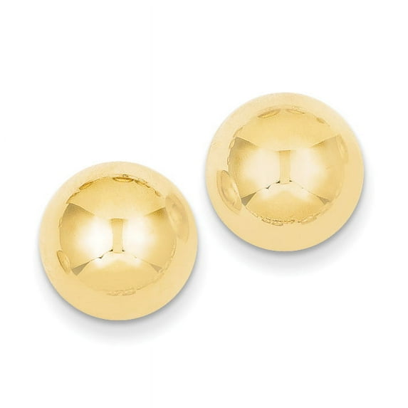 14k Polished 12mm Half Ball Post Earrings