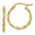 thumbnail image 1 of 14k Polished 2.25mm Twisted Hoop Earrings 14k Yellow Gold Earrings, 1 of 4