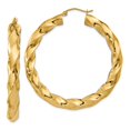 thumbnail image 1 of 14k Polished 5.0mm Twisted Hoop Earrings, 1 of 3