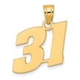 thumbnail image 1 of 14k Yellow Gold Polished Finish Block Script Design Number 31 Charm Pendant, 1 of 4